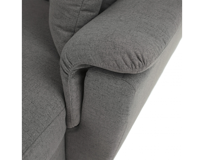 Rohová sedačka U s rozkladom a úložným priestorom Born U P - sivá