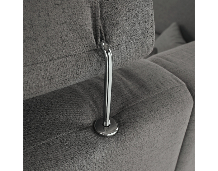 Rohová sedačka U s rozkladom a úložným priestorom Born U P - sivá