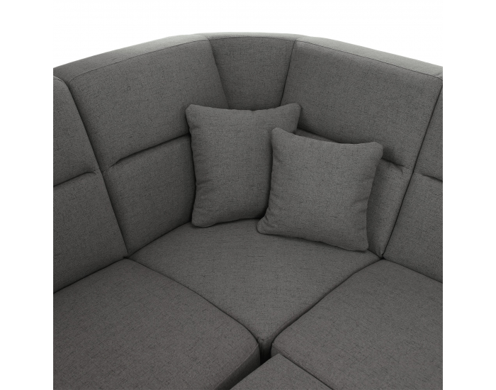 Rohová sedačka U s rozkladom a úložným priestorom Born U P - sivá