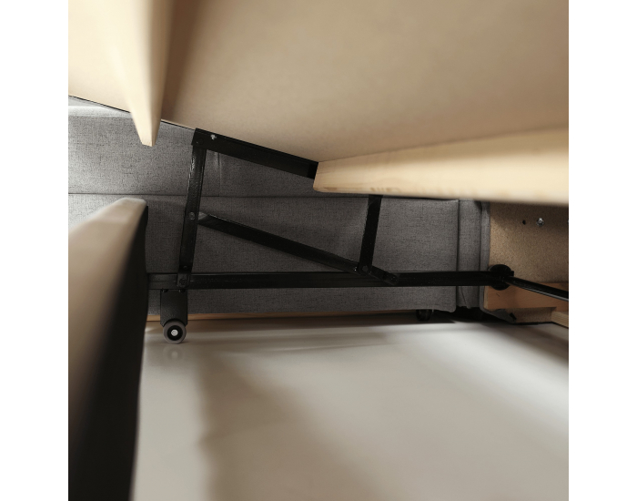 Rohová sedačka U s rozkladom a úložným priestorom Born U P - sivá