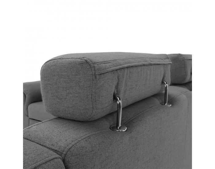 Rohová sedačka U s rozkladom a úložným priestorom Born U P - sivá