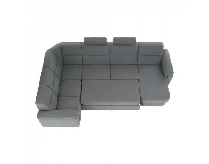 Rohová sedačka U s rozkladom a úložným priestorom Born U P - sivá