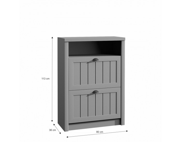 Botník (skrinka na topánky) Provance SNB - sivá