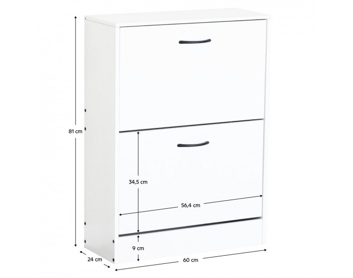 Botník (skrinka na topánky) Botnix - biela