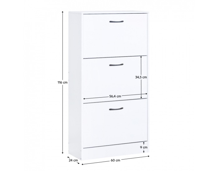 Botník (skrinka na topánky) Botoria - biela