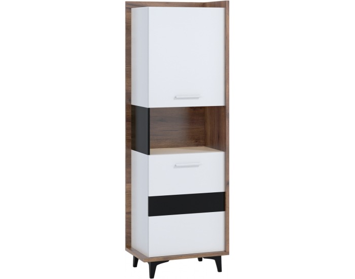 Regál Box BOX-07 - craft tobaco / biela / čierna