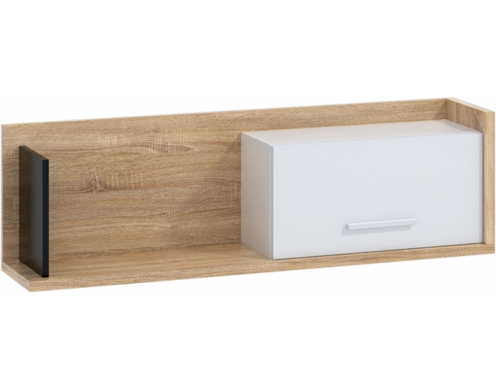 Obývacia izba Box - sonoma svetlá / biela / čierna