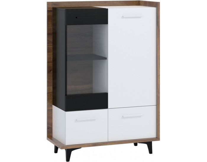 Vitrína Box BOX-13 - craft tobaco / biela / čierna