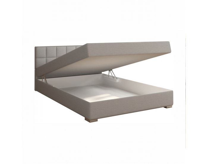 Boxspringová manželská posteľ Ferata 140x200 cm - svetlosivá