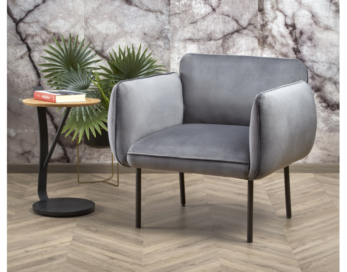 Kreslo Brasil - sivá / čierna