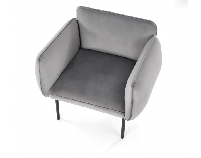 Kreslo Brasil - sivá / čierna