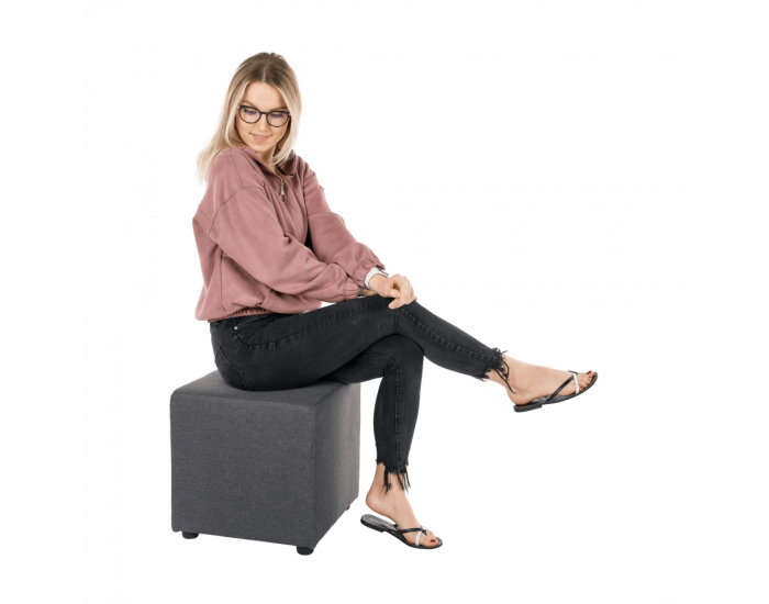 Taburetka Braulio - sivá