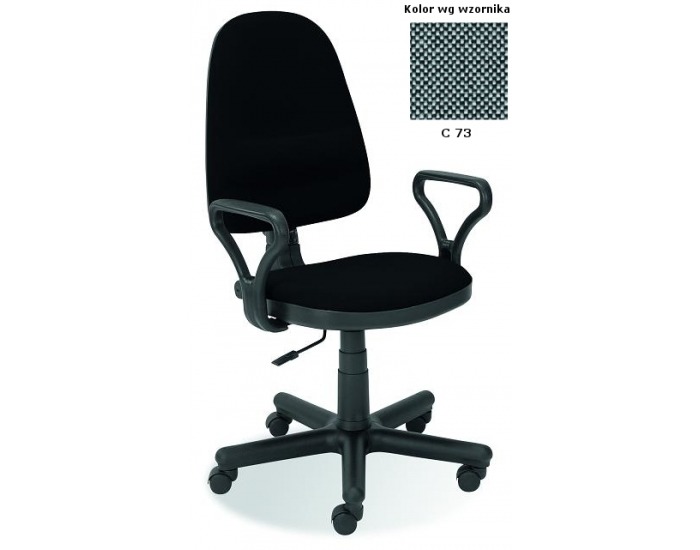 Kancelárska stolička s podrúčkami Bravo - sivá (C73)