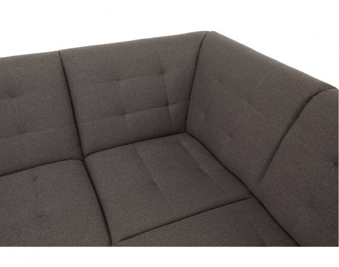 Rohová sedačka U s rozkladom a úložným priestorom Bridget L - sivohnedá (taupe)