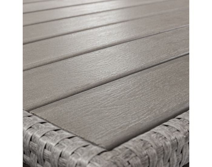 Záhradný nábytok z umelého ratanu Brillante - svetlosivá / sivá