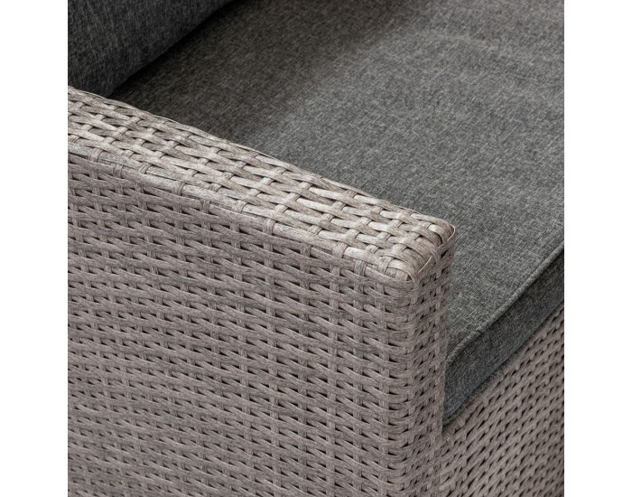 Záhradný nábytok z umelého ratanu Brillante - svetlosivá / sivá