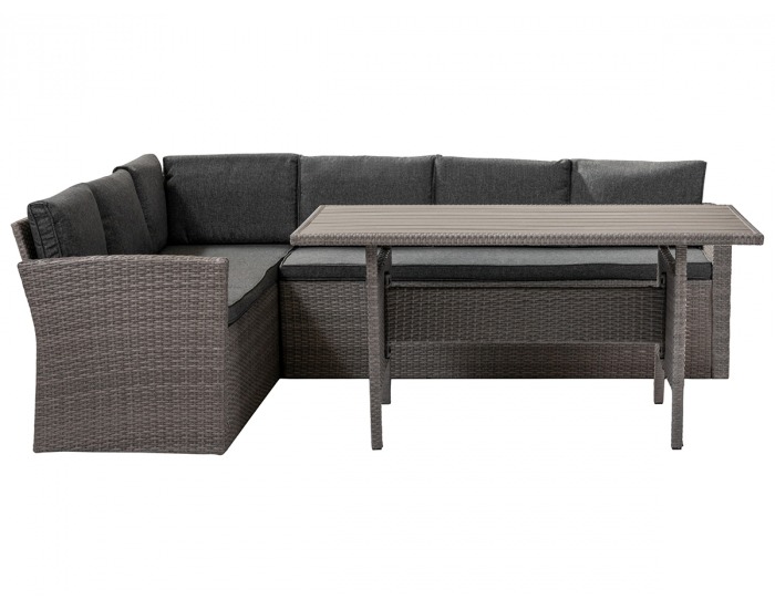 Záhradný nábytok z umelého ratanu Brillante - svetlosivá / sivá