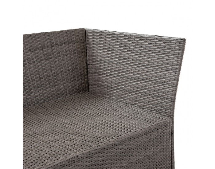 Záhradný nábytok z umelého ratanu Brillante - svetlosivá / sivá