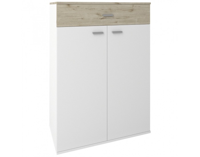 Botník (skrinka na topánky) Bristol SU-2D/1DR - biela / dub wellington