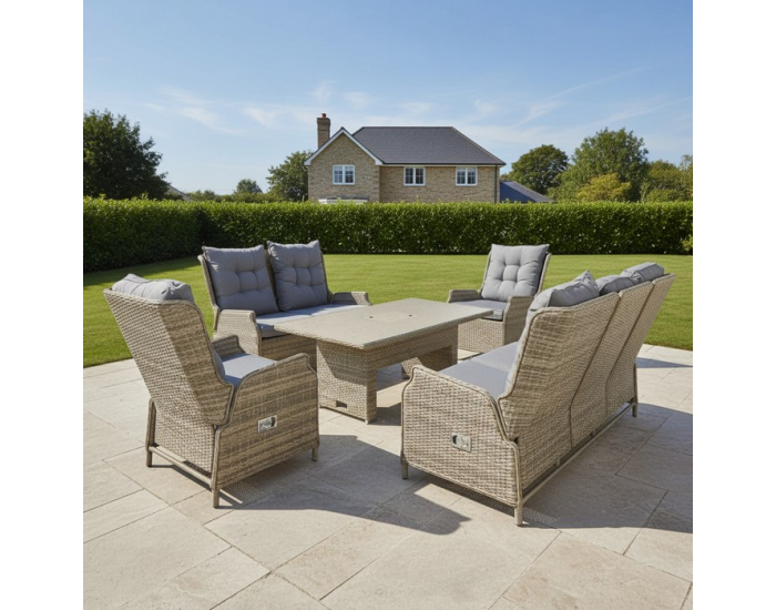 Záhradný set Bronte - hnedosivá / sivá