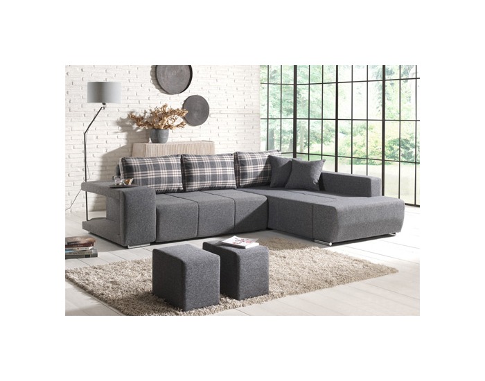Rohová sedačka s rozkladom a úložným priestorom Bench - pepe 301