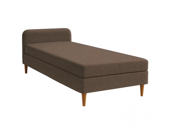 Čalúnená jednolôžková posteľ s matracom Bruny 110 - hnedá