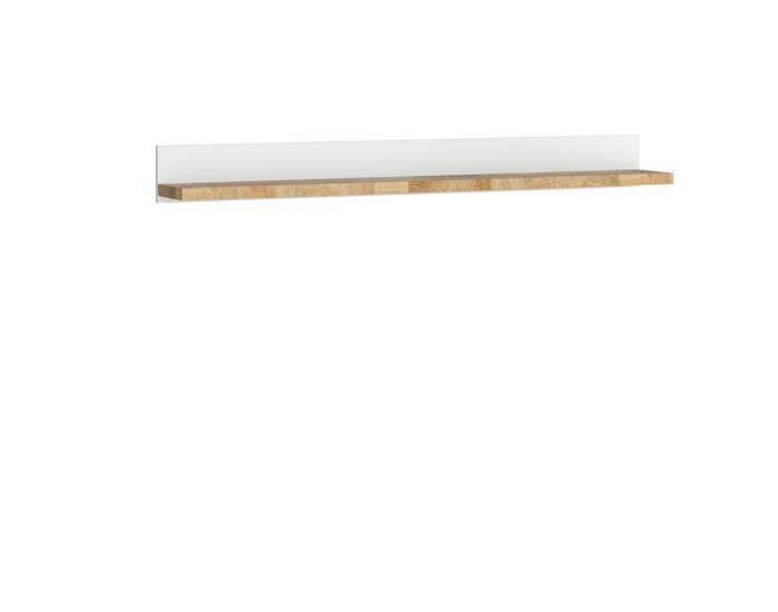 Polica Alameda POL/147 - biely lesk / dub westminster