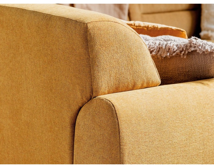 Rohová sedačka s rozkladom a úložným priestorom Algarve L - žltá