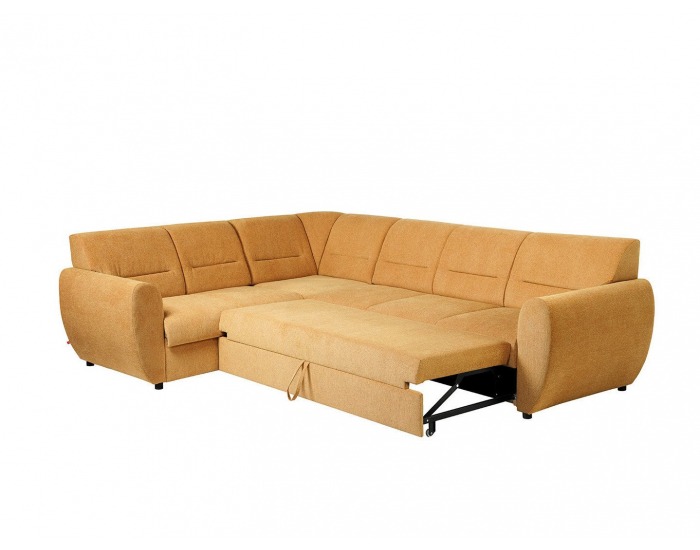 Rohová sedačka s rozkladom a úložným priestorom Algarve L - žltá