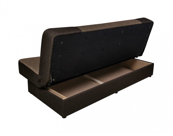 Pohovka s rozkladom a úložným priestorom Ania - hnedá / tmavohnedá