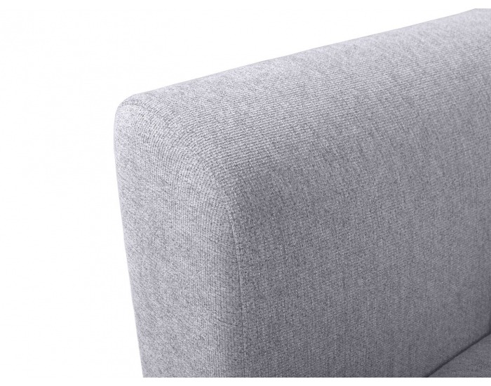 Rohová sedačka s rozkladom Aradena Lux L/P - svetlosivá / koralová / drevo (TX002)