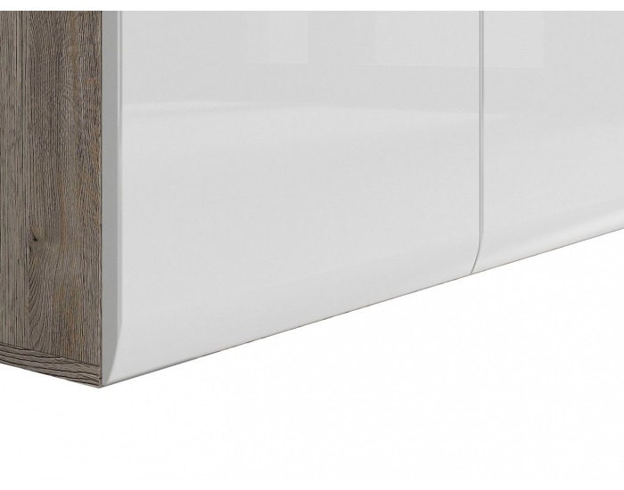 Komoda Azteca KOM3D3S/8/15 - dub san remo / biely lesk / wenge magia