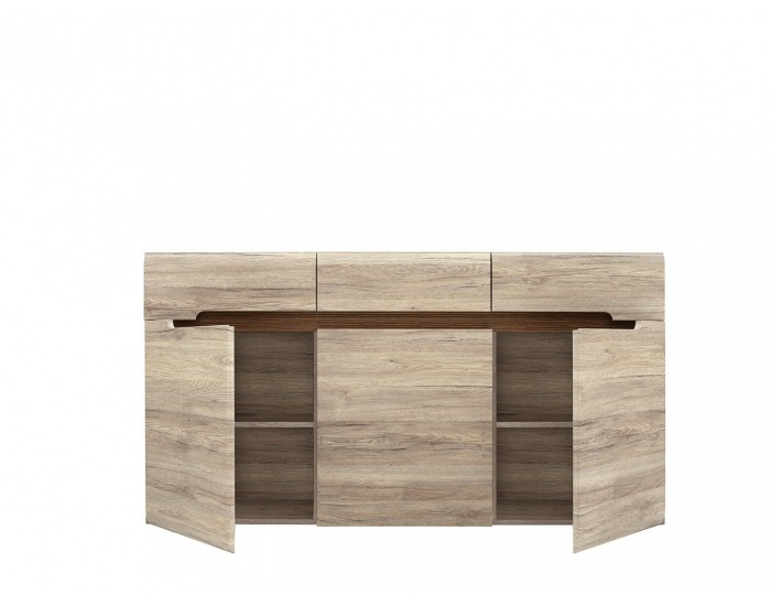 Komoda Azteca KOM3D3S/8/15 - dub san remo / wenge magia