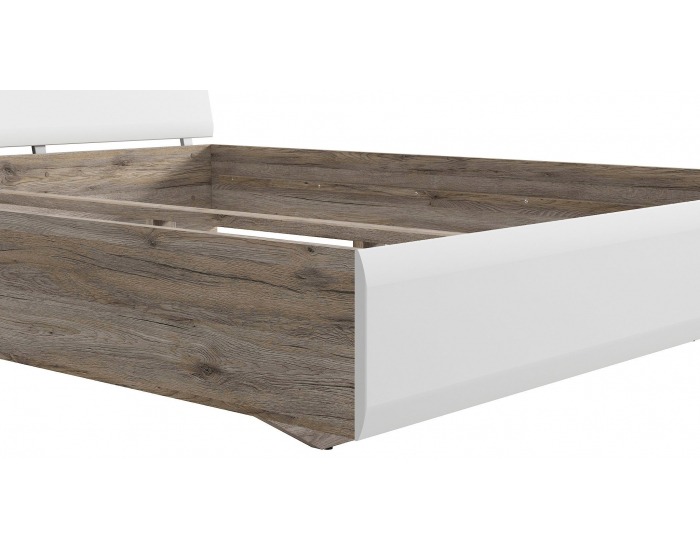 Posteľový rám Azteca LOZ/160 - dub san remo / biely lesk / wenge magia