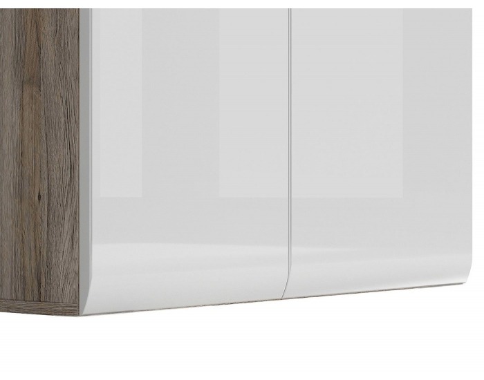 Vitrína s osvetlením Azteca REG1W1D/14/9 - dub san remo / biely lesk / wenge magia