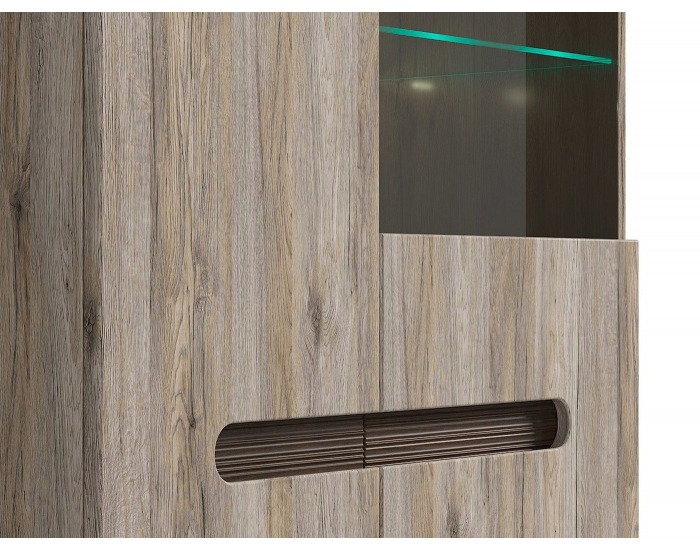 Vitrína s osvetlením Azteca REG1W1D/14/9 - dub san remo / wenge magia