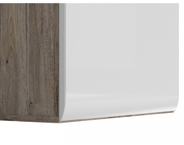 Vitrína s osvetlením Azteca REG1W1D/19/6 - dub san remo / biely lesk / wenge magia