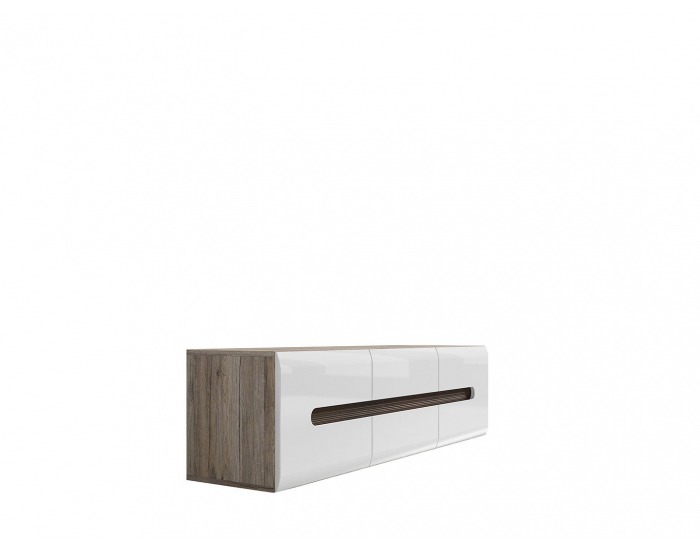 TV stolík Azteca RTV2D2S/4/15 - dub san remo / biely lesk / wenge magia