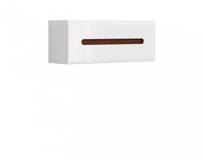 Skrinka na stenu Azteca SFW1K/4/11 - biela / biely lesk / wenge magia