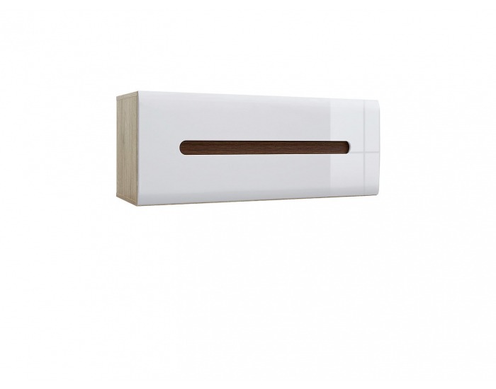 Skrinka na stenu Azteca SFW1K/4/11 - dub san remo / biely lesk / wenge magia