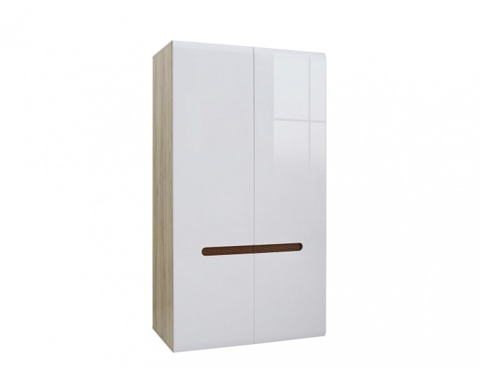 Šatníková skriňa Azteca SZF2D/19/11 - dub san remo / biely lesk / wenge magia