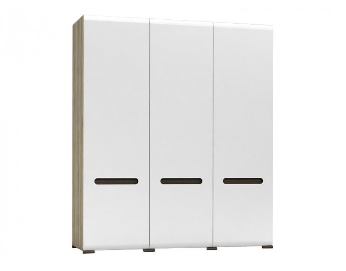 Šatníková skriňa Azteca SZF3D/21/18 - dub san remo / biely lesk / wenge magia