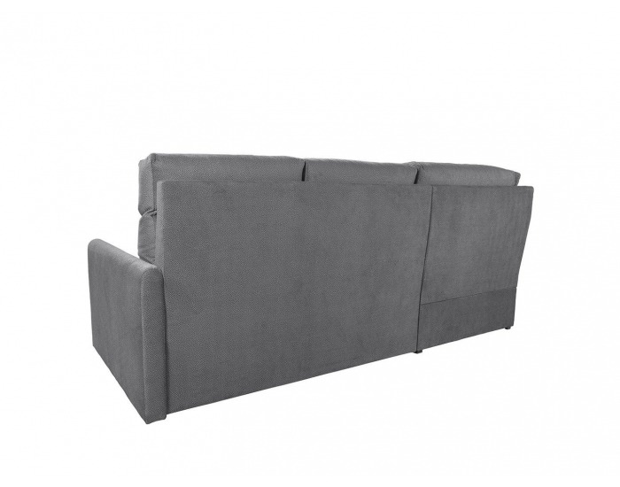 Rohová sedačka s rozkladom a úložným priestorom Barlo L - sivá