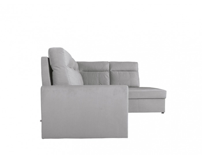 Rohová sedačka s rozkladom a úložným priestorom Barlo P - svetlosivá