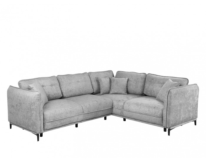 Rohová sedačka s rozkladom a úložným priestorom Borden Lux P - sivá