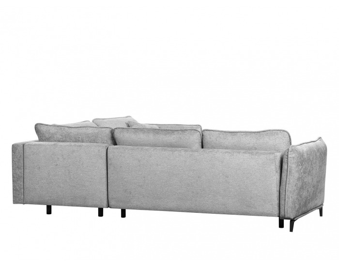 Rohová sedačka s rozkladom a úložným priestorom Borden Lux P - sivá