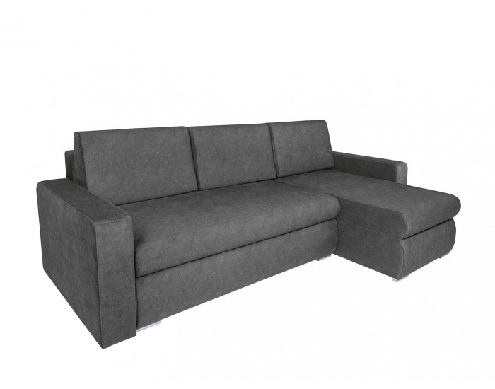 Rohová sedačka s rozkladom a úložným priestorom Brag Lux L/P - sivá