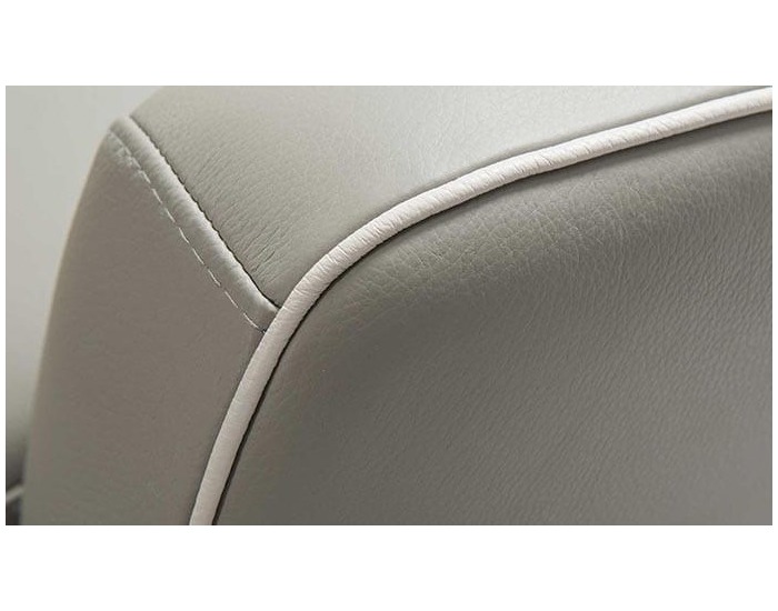 Kožená rohová sedačka s rozkladom Camomilla P - sivá / čierna