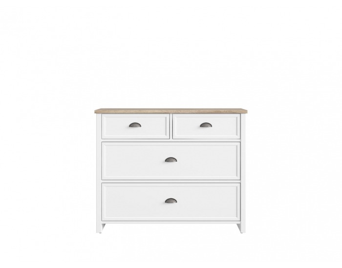 Komoda Cannet KOM4S/110 - biela / dub canyon monument / biela matná