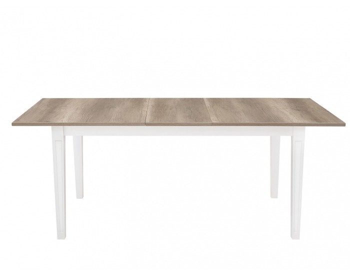 Rozkladací jedálenský stôl Cannet - biela / dub canyon monument